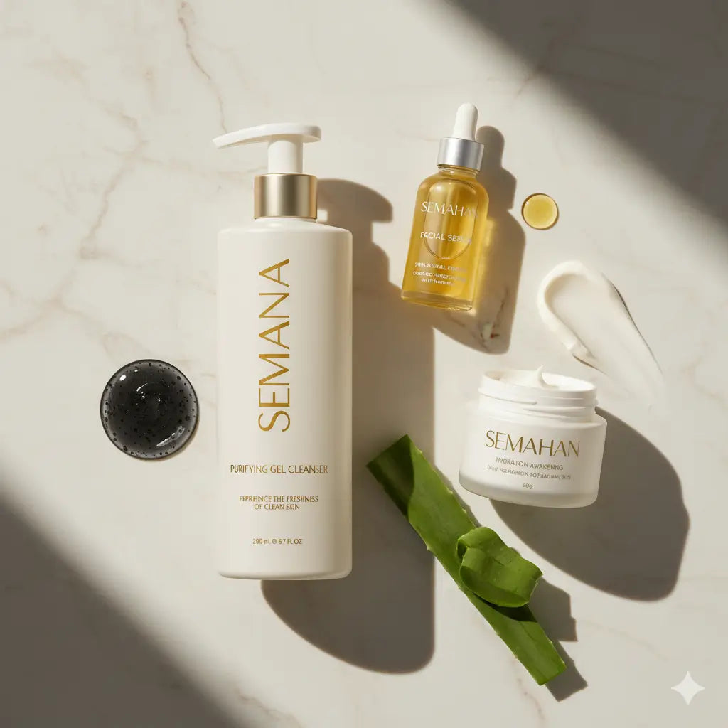 SEMAHAN – PACK ÉCLAT VISAGE (Sérum + Gel + Crème) 3 PCS